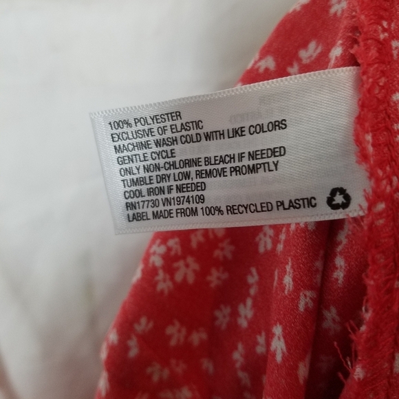 Wild fable floral print cut out back wide leg jumpsuit size large - Picture 9 of 9